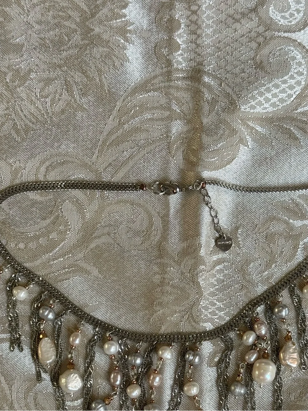 NWT Nakamol  Pearl Fringe Necklace